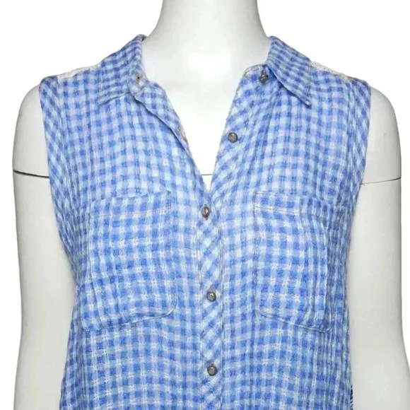 Aratta Silent Journey Size Small Midi Hi Low Dress Gingham Plaid Floral - Picture 2 of 8